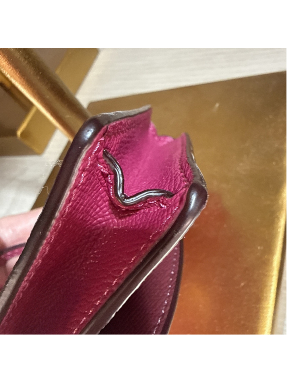 Coach Flap Leather Card Case On Lanyard C5611 (Bright Violet) New Gold Hardware - Picture 7 of 8